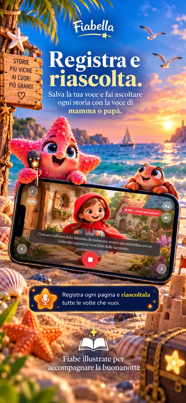 Visual originale Fiabella App Store: registra e riascolta