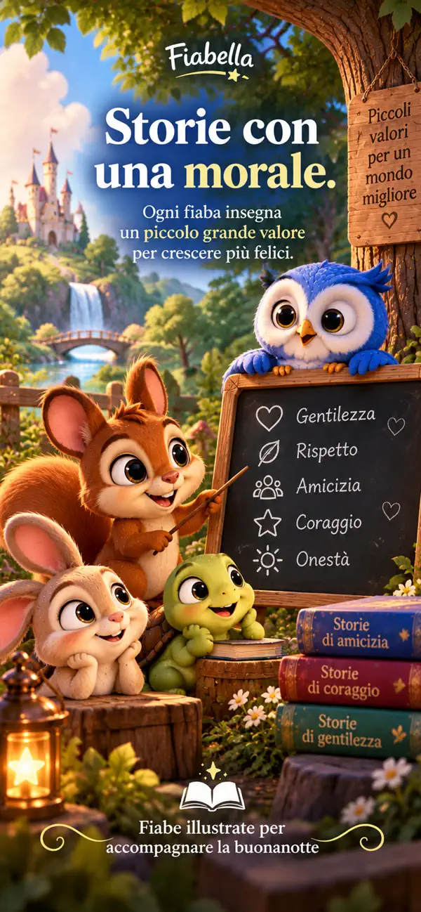 Visual originale Fiabella App Store: storie con una morale