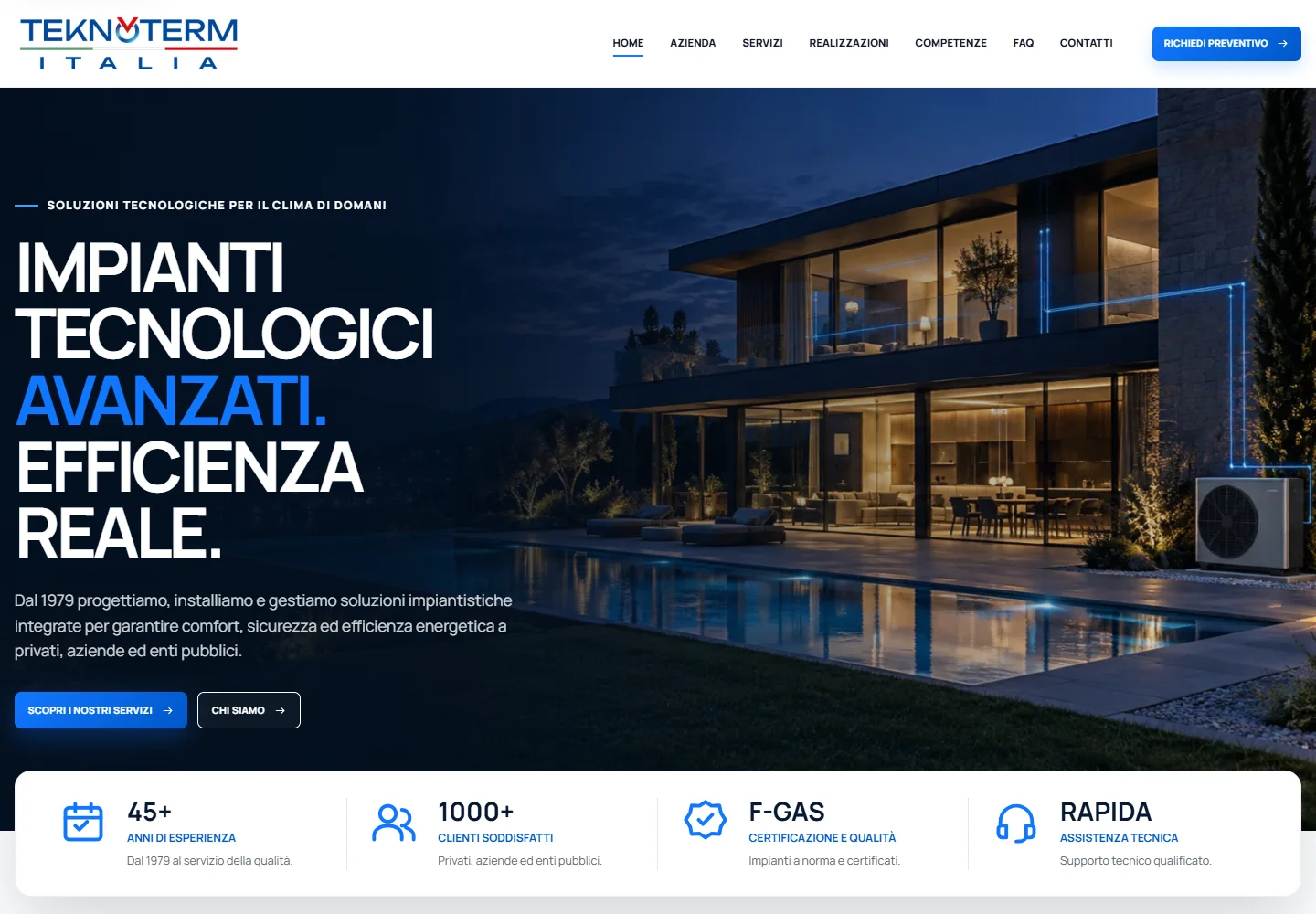Anteprima reale del nuovo sito Teknoterm Impianti